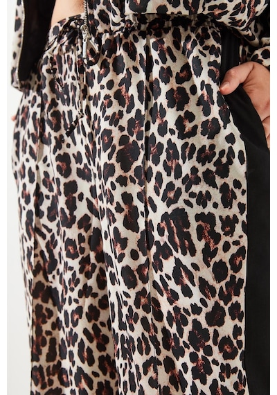 Shade Kadın Yan Çizgili Leopar Jogger Pantolon Mbms015 60501015 - Leopar