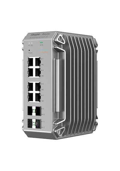 Ruijie Reyee RG-NIS3100-8GT4SFP-HP 8 Port Poe 4xSfp Gigabit Yönetilebilir Endüstriyel PoE Switch