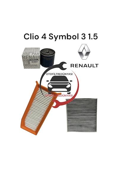 Renault Clio 4 Symbol 3 1.5 Dci Filtre Seti 2012 sonrası(3lü)