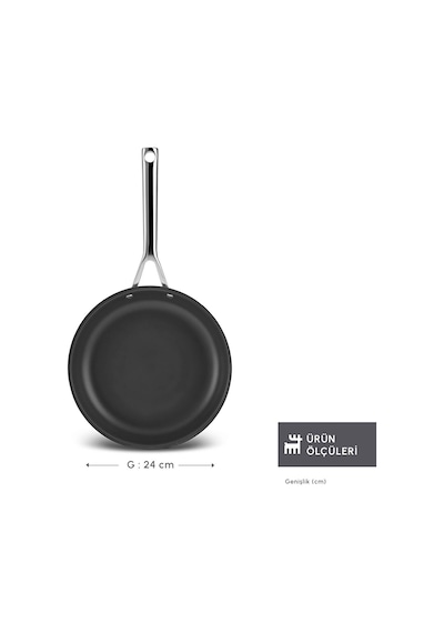 Karaca Plasma Steel 316+ 3Ply Yanmaz Yapışmaz Çelik Tava 24 cm
