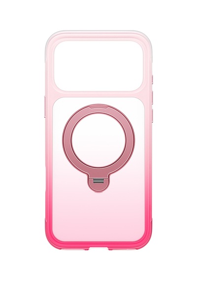 Apple iPhone Uyumlu 18 Pro Max Kılıf Wiwu As-204 Aeroshield Aurora Ultra M-safeli Airbag Standlı Kapak Pembe