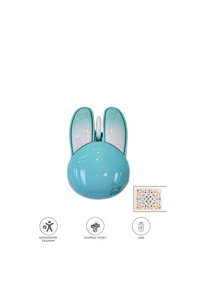 Torima TM-21 Kablosuz Tavşan Kulaklı Sessiz Mouse 1200 DPI Optik Kablosuz Fare