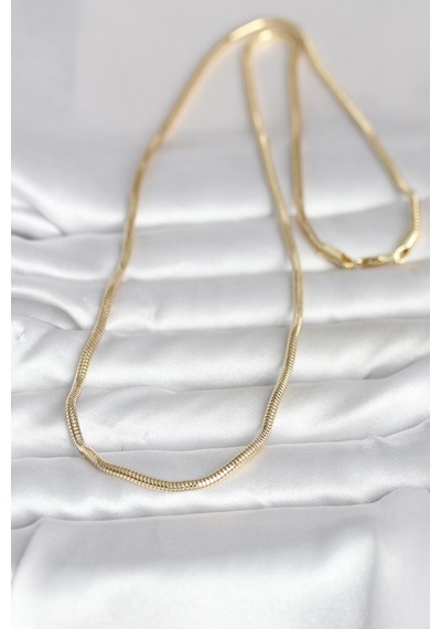 Cm 14k Gold Renk Yılan Zincir Model 60 Cm Kadın Kolye Karışık Renk