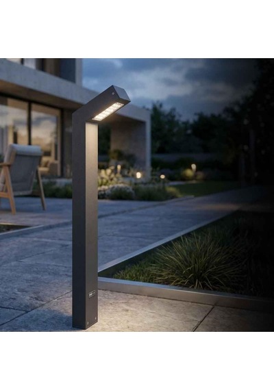 Polera Led Bahçe Aydınlatma Direği 50x90x800 Mm 18w Ip65 Alüminyum Dış Mekan Bollard Aydınlatma 3000k Peyzaj Yür