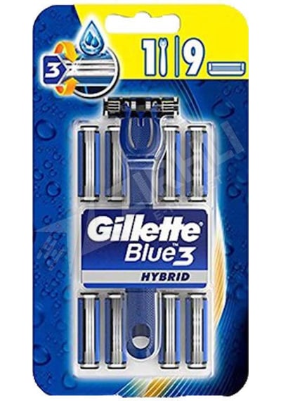 3 Adet Gillette Blue3 Hybrid Tıraş Makinesi + 9 Yedek Bıçak