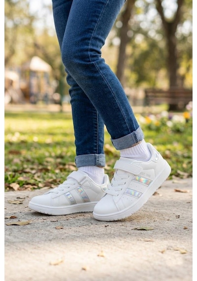 Fort Cool Cooper Rahat Esnek Sneaker Kız Çocuk Spor Ayakkabı Beyaz