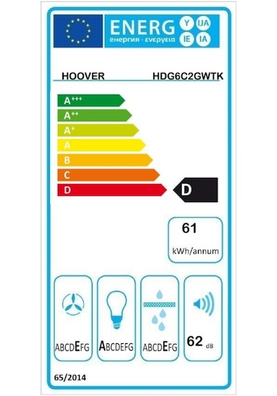 Hoover HDG6C2GWTK 60 CM Cam Davlumbaz