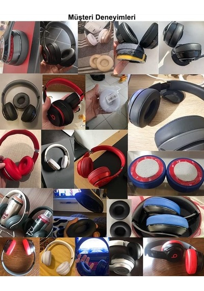 Beats Solo 2 Ve 3 Uyumlu Kulaklık Pedi - Yastık Süngeri Beyaz