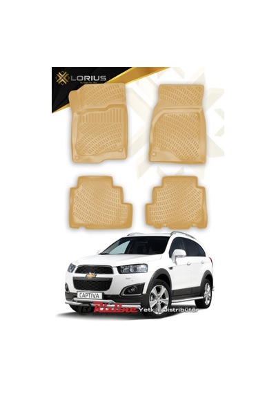 Rizline Chevrolet Captiva 2006-2018 Bej 3D Havuzlu Paspas