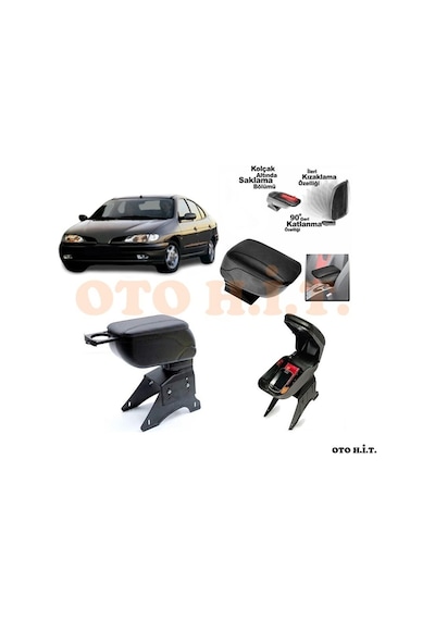 Renault Megane 1 Uyumlu Kol Dayama Ve Kolçak Sürgülü Bardaklıklı