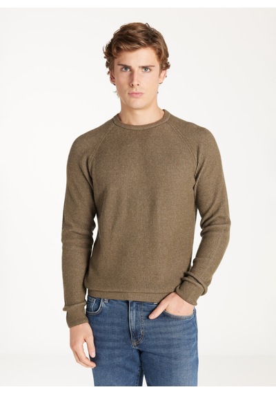 Ted Baker Kahverengi Erkek Bisiklet Yaka Standart Kazak Tbmrkw1067 Haki