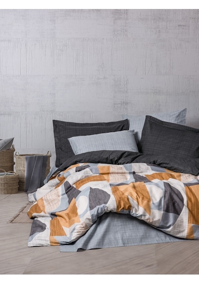 Cotton Box Modern Çift Kişilik Nevresim Takımı Giorno Gri