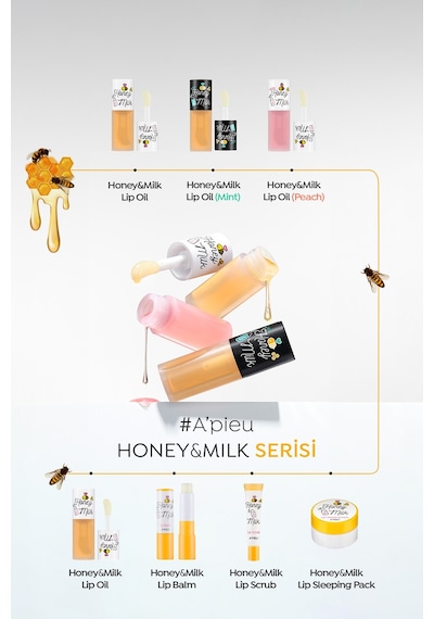 Missha A'PIEU Honey & Milk Lip Oil Süt ve Bal Özlü Nemlendirici Dudak Bakım Yağı
