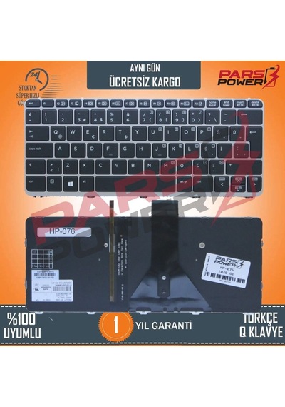 HP Uyumlu Elitebook Folio 1030 G1 Notebook Klavye Işıklı (Siyah Tr)