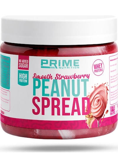 Prime Nutrition Smooth Strawberry Peanut Spread 350 Gram Çilekli Fıstık Kreması