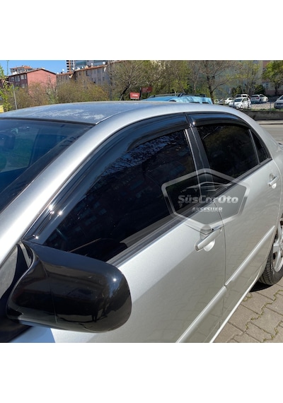 Toyota Corolla E120 2002-2006 Sedan Uyumlu Mugen Cam Rüzgarlığı Seti Piano Black 4'lü İthal 00 Şüscaroto Aksesuar
