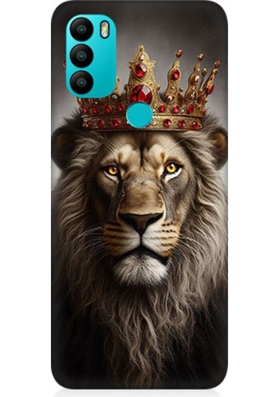 General Mobile Discovery Gm21 Plus Uyumlu Taçlı Aslan 2 Desenli Silikon Kılıf