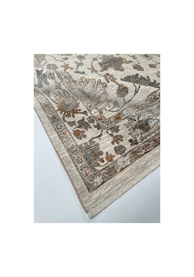 Dinarsu Leon Serisi Etnik Desenli Salon Oturma Odası Halısı Hav Toz Vermez Dokuma Taban 91048-110 Krem