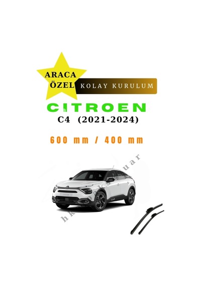 Citroen C4 2021-2024 Araca Özel Silecek Ön İki