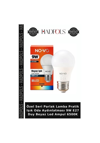 Özel Seri Parlak Lamba Pratik Işık Oda Aydınlatması 9w E27 Duy Beyaz Led Ampul 6500k
