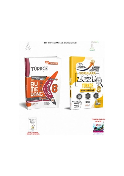 Günay 8. Sınıf Lgs Türkçe 2 Kitaplı Başarı Seti Set 048