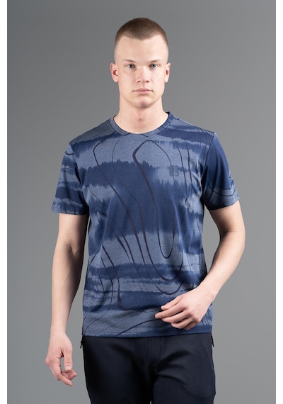 Maraton Regular Erkek Bisiklet Yaka Lacivertmelanj T-shirt Lacivert