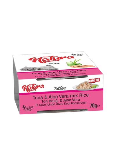 Natura Ton Balıklı Ve Aleoveralı Yavru Kedi Konservesi 70 Gr