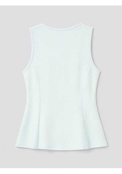 Lcw Vision Turkuaz Bisiklet Yaka Peplum Bluz