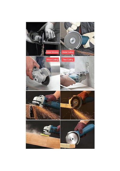 900w Avuç Taşlama Makinesi 100/115mm Spral Taşlma Slikon Kordonlu Sökme Anahtarlı