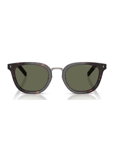 Prada Pr C01sd 17n03r 52 Unisex Polarize Aynalı Kırçıllı Kahverengi Oval Kemik Güneş Gözlüğü Kahverengi