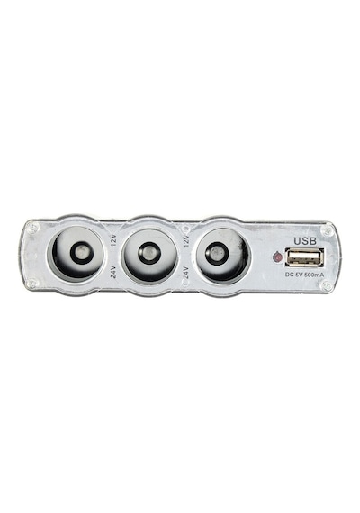 Çakmaklık Çoğaltıcı Oto Araç Kablolu 3Lü ve Usb Girişli