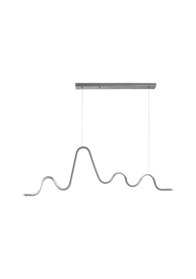 Ritim Modern Tasarım Yatak Odası - Salon Mutfak Yemek Masası Gri Renk Beyaz Led Avize 110 Cm Gri Gri