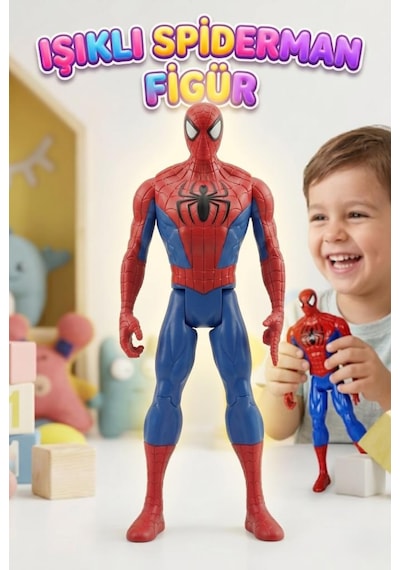 Örümcek Adam Klasik Kostümlü Işıklı Ve Sesli Hareketli Eklemli Figür - 29 Cm Boy