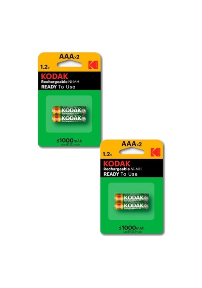 İnce Şarj Edilebilir AAA 1000 mah 2 li 2 Paket Kumanda Pili Şarjlı Ni-mh 2 Paket Doldurulabilir Pil