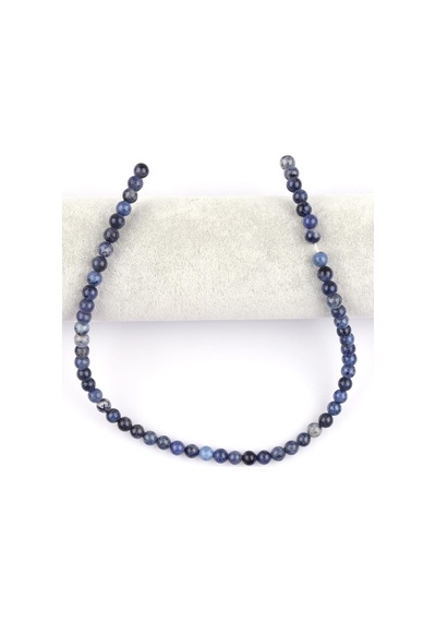 Dumortierite Doğal Taş Dizi 6 MM Küre Kesim 66151562 Beyaz