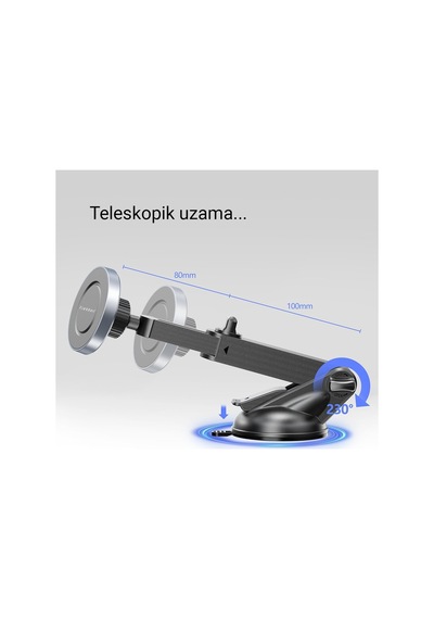 Earldom Eh211 Ayarlanabilir Vantuzlu Magsafe Araç Tutucu - Si M414