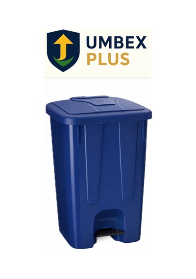Plastik Pedallı Çöp Konteyneri 85 Litre Çöp Kovası - Isıya Dayanıklı Malzeme - Lacivert