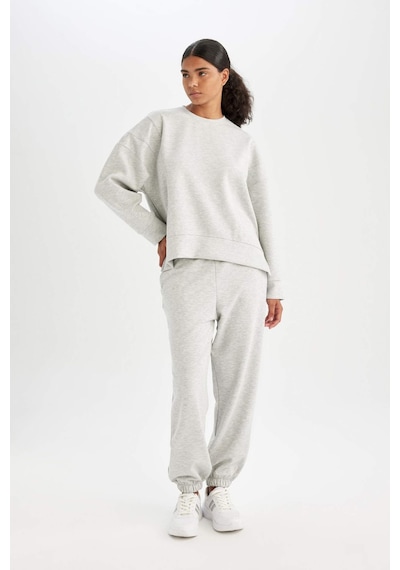 DeFactoFit Oversize Geniş Kalıp İnce Sporcu Eşofman Altı Çift Cepli Jogger Paça Standart Boy Skuba Dalgıç Kumaş Z6694AZ24AUGR93