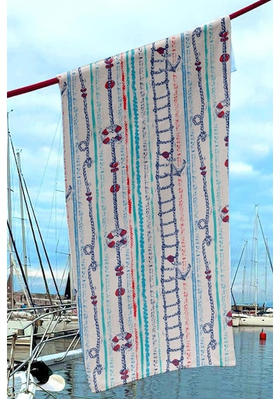 Dijital Baskılı Unisex Deniz Havuz Plaj Havlusu 70x150 Cm. // H095 Renkli