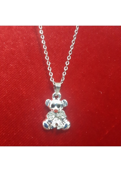 Stainless Steel Çelik Kolye Gold Ayıcık 40 Cm+5 Cm