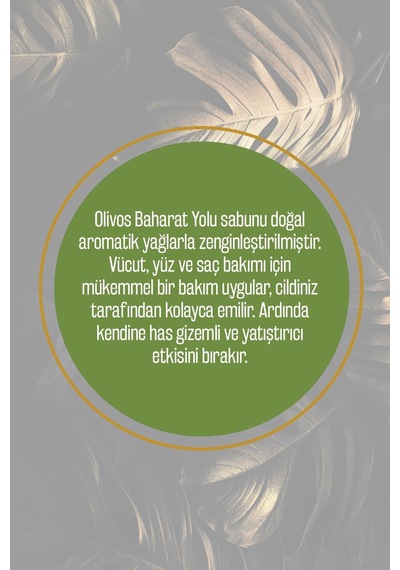 %100 Doğal Parfüm Serisi Baharat Yolu Kokulu Zeytinyağı Katı Sabu Saf Sabun - Zeytinyağı