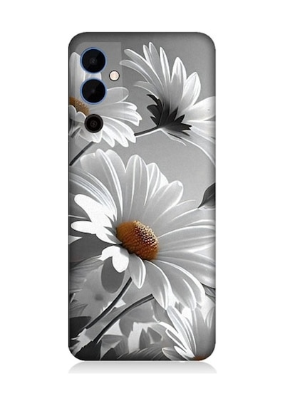 Tecno Pova Neo 2 Uyumlu Beyaz Papatyalar Desenli Silikon Kılıf