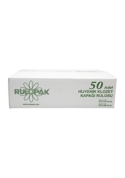 Rulopak Sensörlü Hijyenik Klozet Kapağı Rulosu 50 Rulo