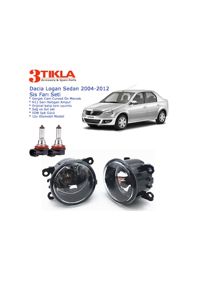 Dacia Logan Sedan 2012 Sis Farı Set Oem: 8200074008