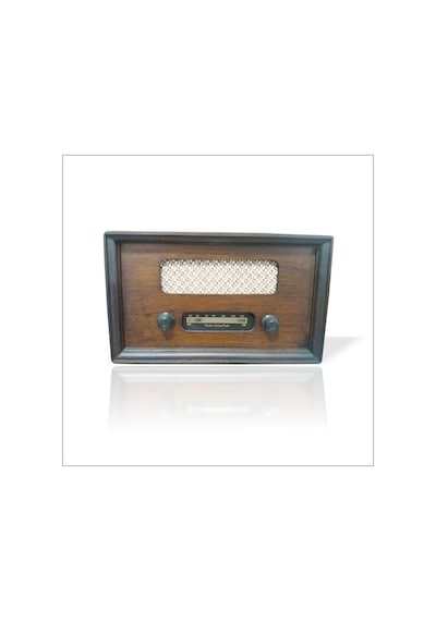 Retro Vintage Antika Görünümlü Ahşap Dekoratif Kahve Klasik Radyo