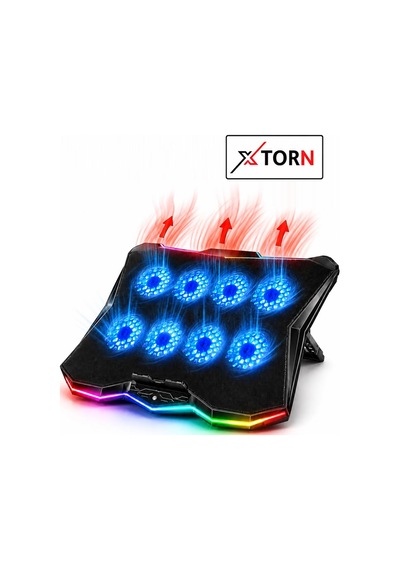 Torn Rgb Laptop Soğutucu 8 Fanlı Ayarlanabilir Standlı Notebook Soğutucu
