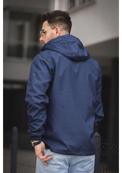Oksit Hilti Ken Slim Fit Kapüşonlu Su İtici Mevsimlik Mont Lacivert