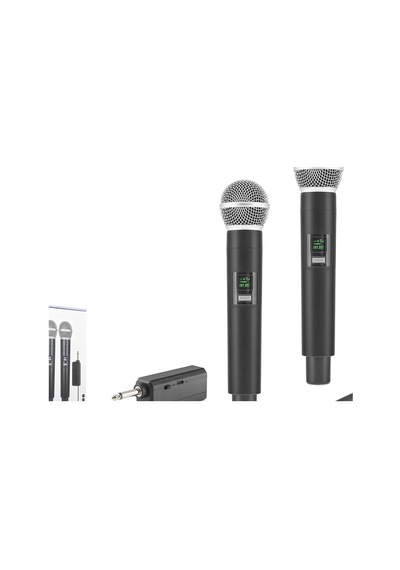 Uhf Kablosuz 2 Mikrofonlu Set 6.35 Mm Siyah Hdx2802 Evimdeyokyok