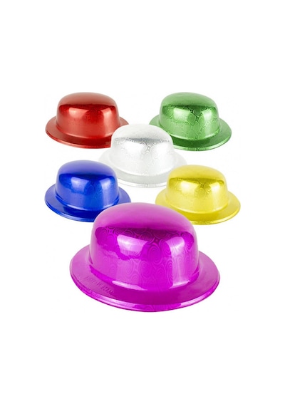 Altın Renk Hologramlı Plastik Yuvarlak Melon 27x24 Cm Tdrtr 2