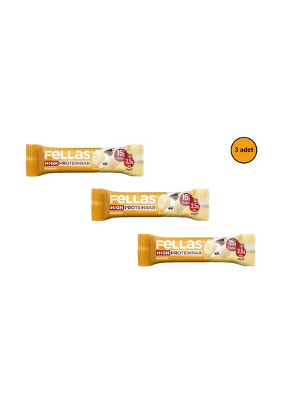 Fellas Yüksek Protein Bar - Muzlu 45g 3 Adet
